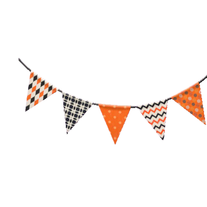 パーティーのかざりのオレンジ×ブラックの画像