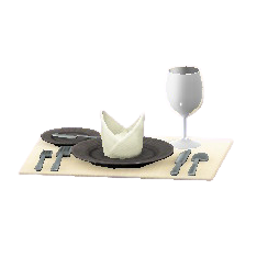 テーブルセッティングのブラックの画像