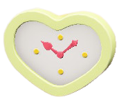 キュートなかべかけどけいのイエローの画像