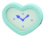 キュートなかべかけどけいのスカイブルーの画像