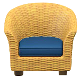 ラタンのソファのライトブラウンの画像