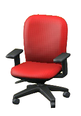 オフィスのチェアのレッドの画像