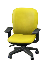 オフィスのチェアのイエローの画像