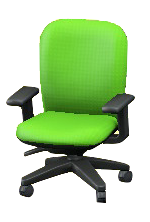 オフィスのチェアのグリーンの画像
