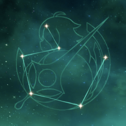 主人公(風)の星座画像