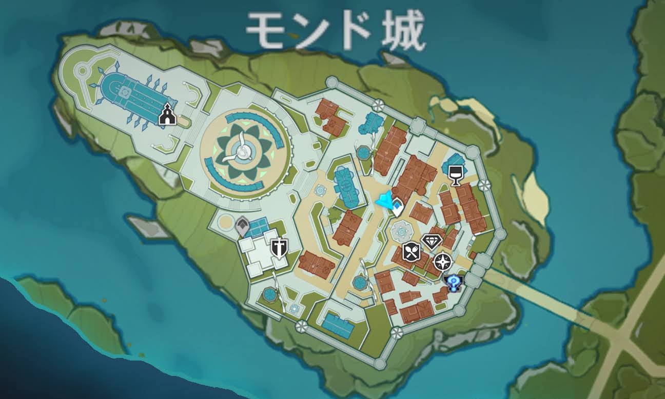 モンド城の地図