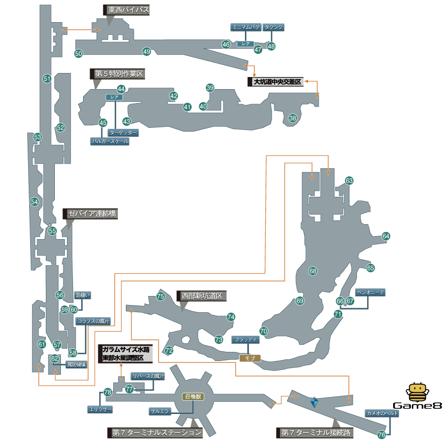 Ff12tza バルハイム地下道のマップとトレジャー一覧 ゾディアックエイジswitch ゲームエイト