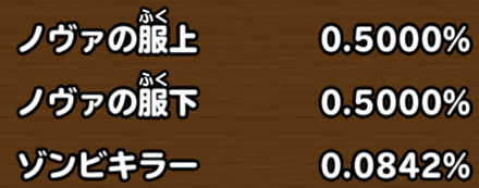 目玉装備排出確率の画像