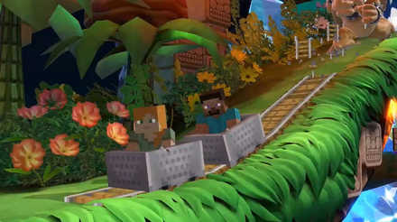 トロッコに乗る