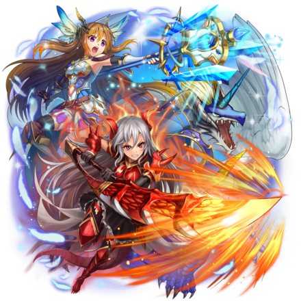 オセロニアの［蒼赤の友］レクシア＆アルンの画像