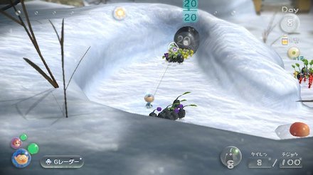 鉄球を落として洞窟の入口をひらく