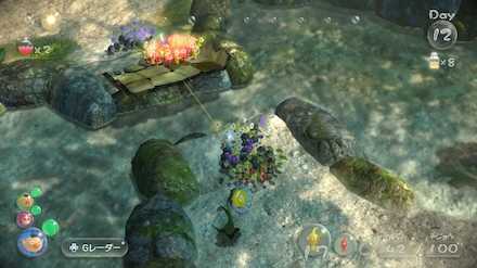 橋をはさんで2手に分かれる