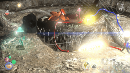 黄ピクミンで電球をつける