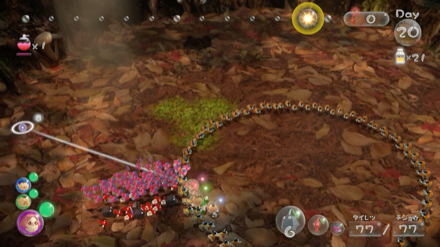 円陣はヨケ笛でピクミンを逃がせる