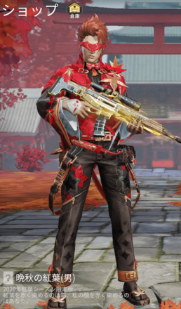 晩秋の紅葉画像