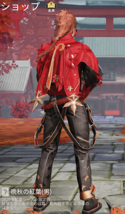 晩秋の紅葉画像