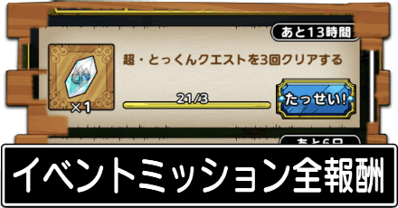 モナンの強化合宿イベントミッション全報酬