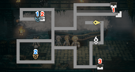 雪洞の地下遺跡 宝箱 位置