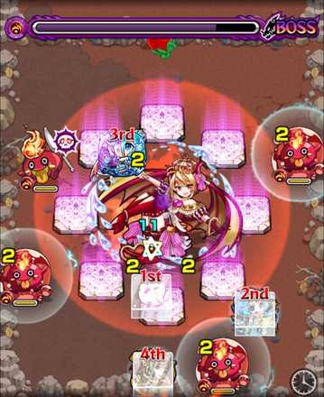 火リリスのボス3ドクロ発動後の画像