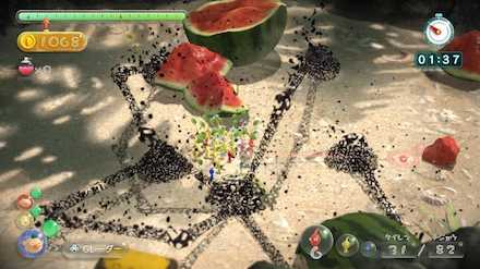 回収作業にかなりピクミンが必要