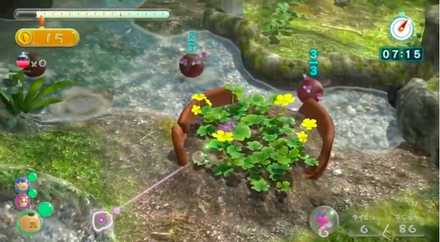 3手に分かれてピクミン回収