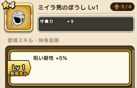 ミイラ男のぼうし