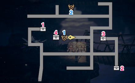 光射す岩礁 宝箱 位置