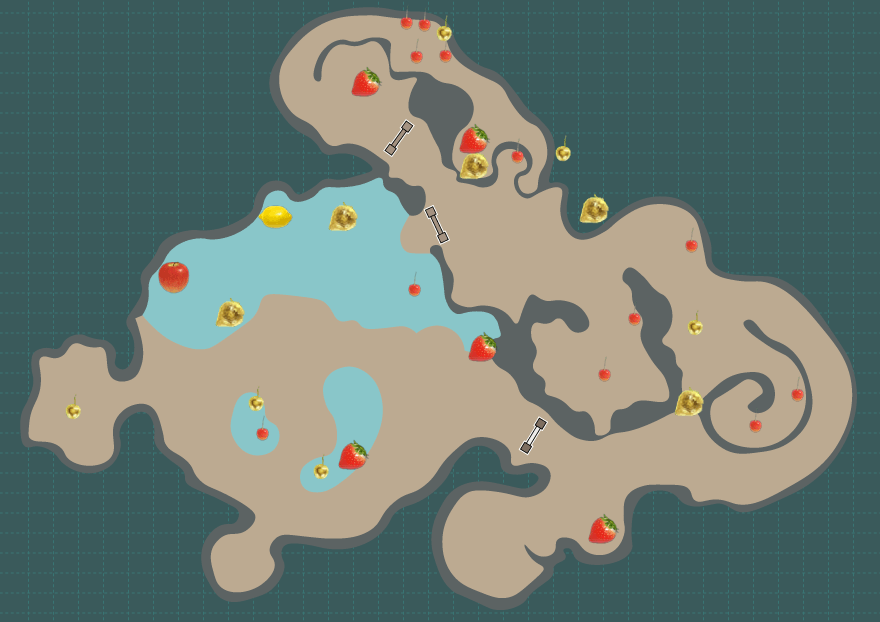 草花の園のマップ