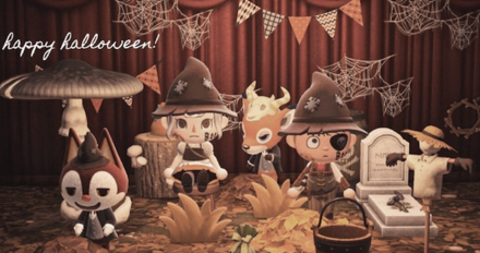 ハロウィンなフェイスペインティングの画像