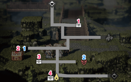 クリアブルック川道 宝箱 位置