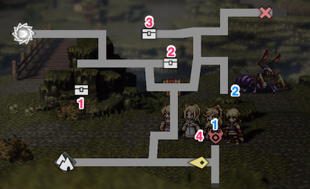 東クリアブルック川道 宝箱 位置