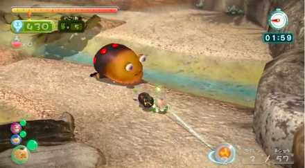 クマチャッピーをバクダン岩で倒す