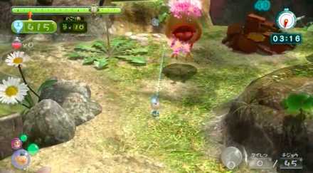 交互に動きながら原生生物を倒す