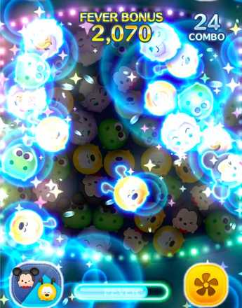 タップで周りのツムを消去