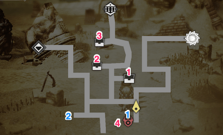 東サンシェイド砂道 宝箱 位置