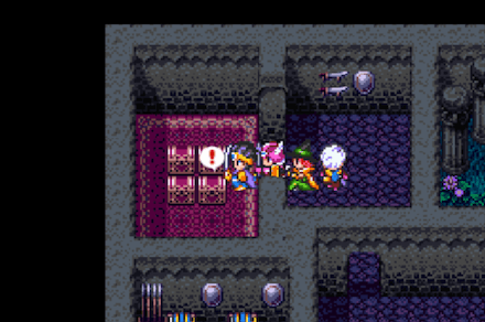 夜間のイシス城を探索