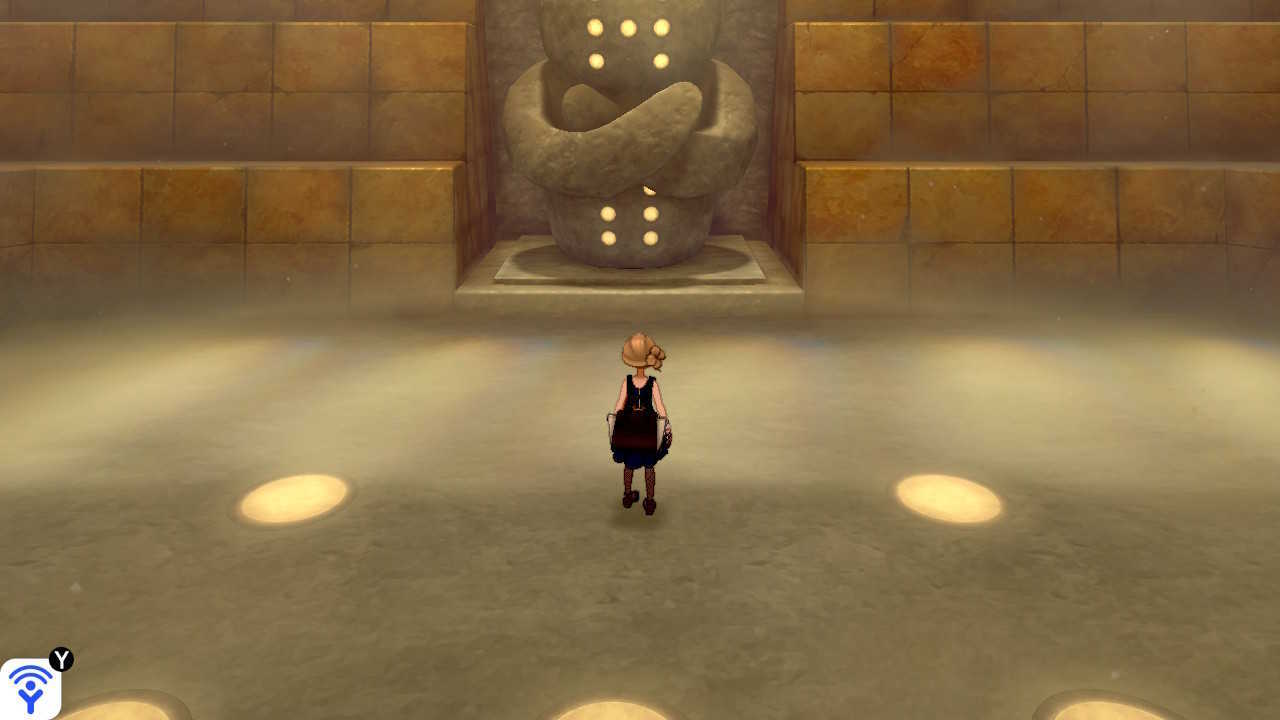 遺跡を起動した後に石像の前でレポート