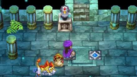 どちらかのスイッチを押すと銅像がずれる