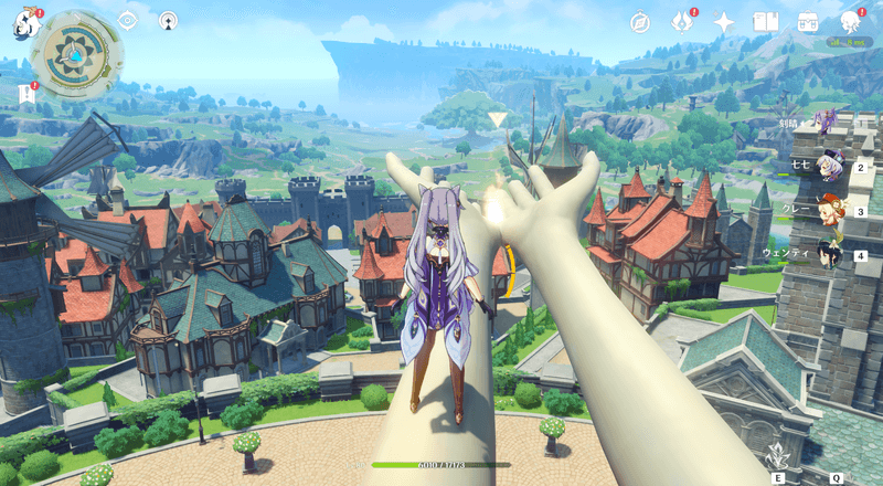 像の上で種を撒く