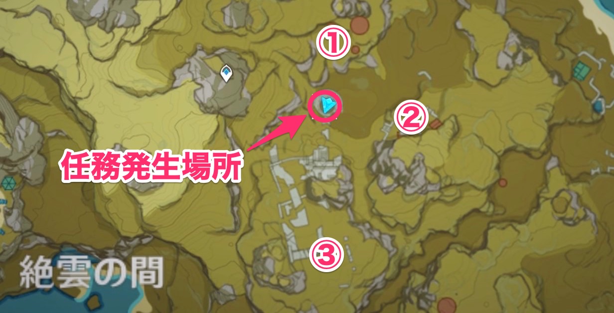 導光パーツの場所