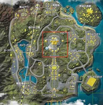 サーカス小屋位置の画像