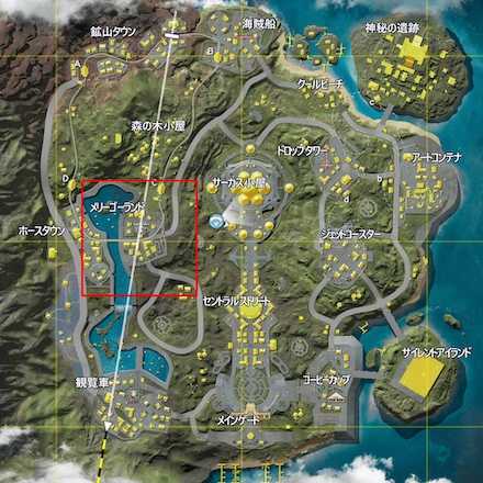 メリーゴーランド位置の画像