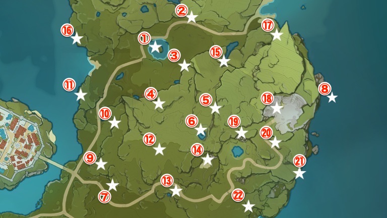 モンドの隕石の場所一覧