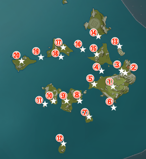 星攫いの狐雲の隕石の場所一覧
