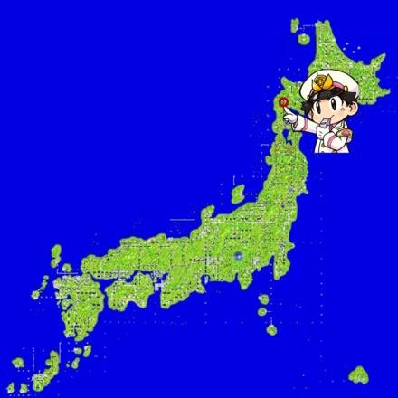 長万部のマップ画像