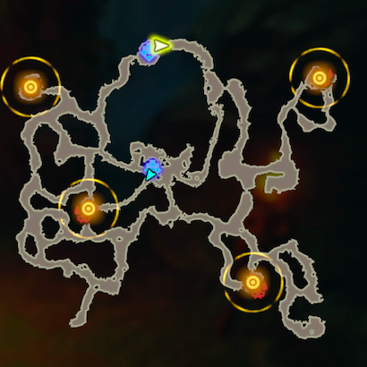 森の防衛戦のマップ