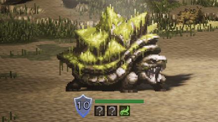 獰猛なコケガメ