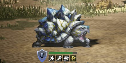 獰猛なアオコケガメ