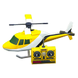 ラジコンヘリコプターのイエローの画像