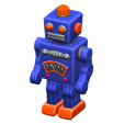 ブリキのロボットのブルーの画像